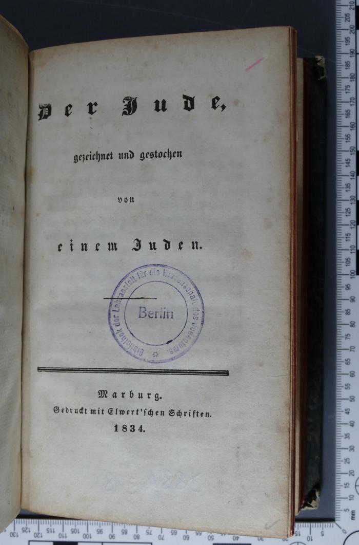 296.21 GRAS  : Der Jude : gezeichnet und gestochen von einem Juden (1834)