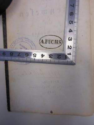 - (Fuchs, A.), Stempel: Name; 'A. Fuchs'. 