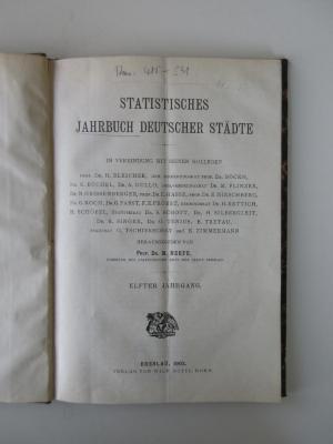 Q 472 (ausgesondert) : Statistisches Jahrbuch Deutscher Städte (1903)