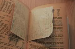 - (Sala, Edmund), Papier: Notiz; '[Hakenkreuz; Studiennotizen] Edmund Sala'. 