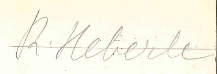 A 12492 : Jordbrukskassor, anstalter för ordnande av det mindre jordbrukets driftkredit (1919);- (Heberle, Rudolf), Von Hand: ; 'R. Herbele [durchgestrichen]'. 