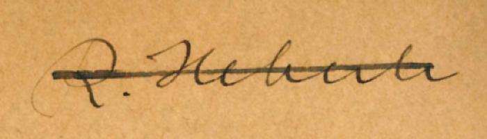 - (Heberle, Rudolf;Heberle, Rudolf), Von Hand: Autogramm; 'R. Heberle'. 