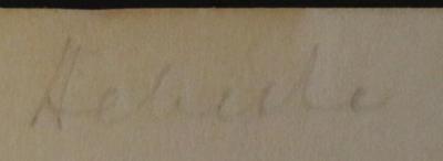 - (Heberle, Rudolf), Von Hand: Autogramm; 'Heberle'. 