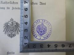 - (Reichspostamt (Berlin). Bücherei), Stempel: Name, Wappen; 'Bücherei des Reichs-Postamts'.  (Prototyp)