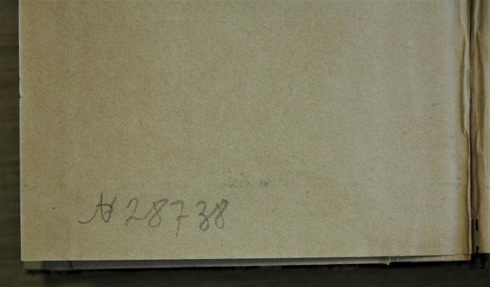 - (Antiquariat Baltika), Von Hand: Nummer; 'N 28738'. 