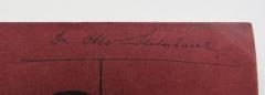 - (Steinhaus, Otto), Von Hand: Name; 'Dr. Otto Steinhaus'. 