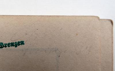 - (G[...], [...]), Von Hand: Name, Datum, Ortsangabe; 'G ... / N/H ... str. 3/B 1918[?]'. 