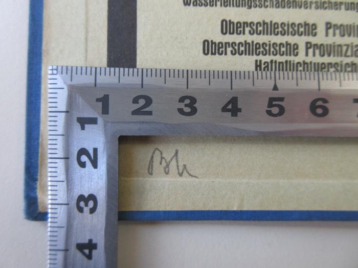 Q 625 (ausgesondert) : Amtliches Ortschaftsverzeichnis für die Provinz Oberschlesien (1930);-, Von Hand: Notiz; 'Bln[?]'