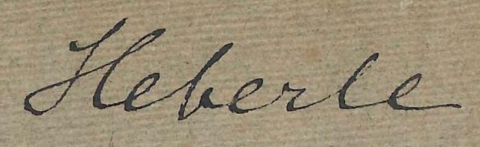 B 21189 : Den lagstadgade minimilönen (1913);- (Heberle, Rudolf), Von Hand: Autogramm; 'Heberle'. 