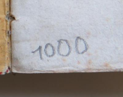 - (unbekannt;V. V. Straka (Kolín)), Von Hand: Nummer; '1000'. 