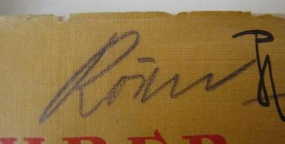  Führer durch die Börse zu Berlin (1926);- (Rien[?], [?]), Von Hand: Autogramm, Name; 'Rien'. 