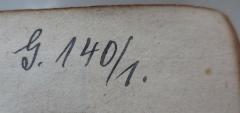 - ("Chiffre Bibliothek"), Von Hand: Signatur; 'G. ###/#.'.  (Prototyp)