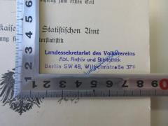 - (Landessekretariat des Volksvereins), Stempel: Name, Ortsangabe; 'Landessekretariat des Volksvereins Abt. Archiv und Bibliothek Berlin SW 48, Wilhelmstraße 37 II'. 