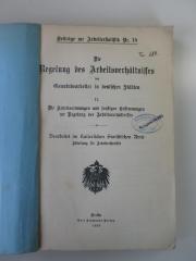 Q 642 10 (ausgesondert) : Die Regelung des Arbeitsverhältnisses der Gemeindearbeiter in deutschen Städten II. (1909)
