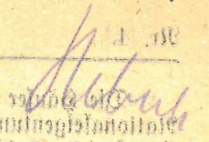 C 3617 : Materialien zur baltischen Frage (Nr. 3-13) (1918);- (Heberle, Rudolf), Von Hand: Autogramm; 'Heberle'. 