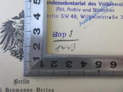 - (Volksvereins-Verlag;Landessekretariat des Volksvereins), Stempel: Notiz, Nummer; 'Sop 8 / 1443'. 
