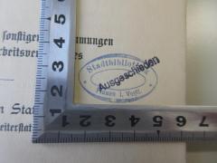 - (Stadtbibliothek Plauen i. Vogtl.), Stempel: Name, Ortsangabe; 'Stadtbibliothek Plauen i. Vogtl.'.  (Prototyp)