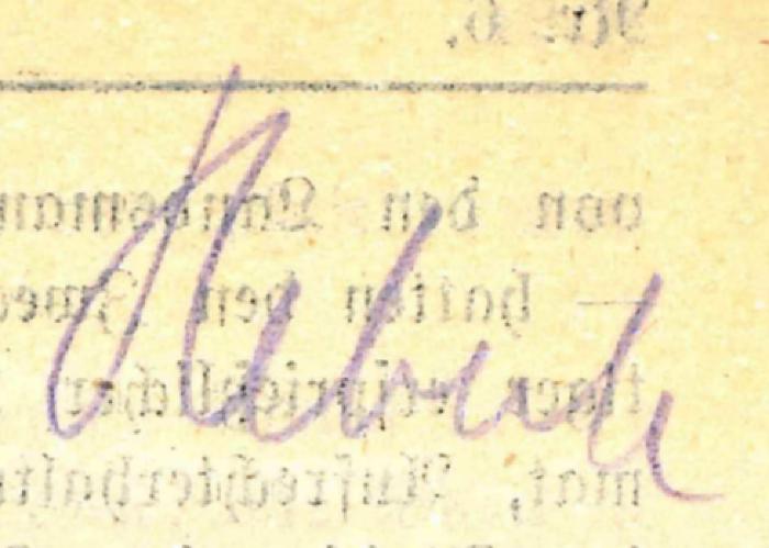 C 3617 : Materialien zur baltischen Frage (Nr. 3-13) (1918);- (Heberle, Rudolf), Von Hand: Autogramm; 'Heberle'. 