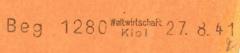 - (Deutsche Zentralbibliothek für Wirtschaftswissenschaften Leibniz-Informationszentrum Wirtschaft), Stempel: Inventar-/ Zugangsnummer; '[Zugangsnummer] Weltwirtschaft Kiel [Datum]'.  (Prototyp)