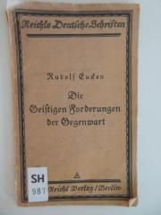 SH 987 : Die Geistigen Forderungen der Gegenwart (1917)