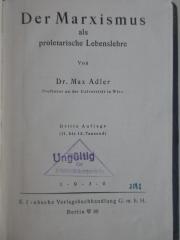 SH 3140 : Der Marxismus als proletarische Lebenslehre (1930)