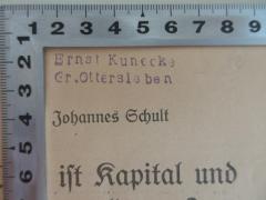 - (Kunecke, Ernst), Stempel: Name, Ortsangabe; 'Ernst Kunecke
Gr.Ottersleben'.  (Prototyp)