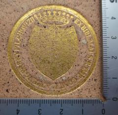 - (Wengersky, A.), Prägung: Exlibris, Wappen, Name, Ortsangabe; 'EX BIBL:MAI:S:R:IMP:COMII:A:WENGERSKY:PILCHOVIZII'.  (Prototyp)