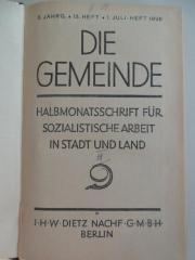 SA 1563 (-5, 2) : Die Gemeinde : Halbmonatsschrift für sozialistische Arbeit in Stadt und Land. (Zeitschrift) (1928)