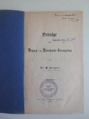 G Pl 565 : Beiträge zur Wappen- und Münzkunde Grosspolens (1885)