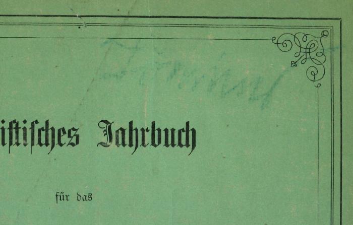 -, Von Hand: Autogramm; '[F]Tönnies26';X 5700 (13.1892) : Statistisches Jahrbuch für das Deutsche Reich ; 13 (1892)