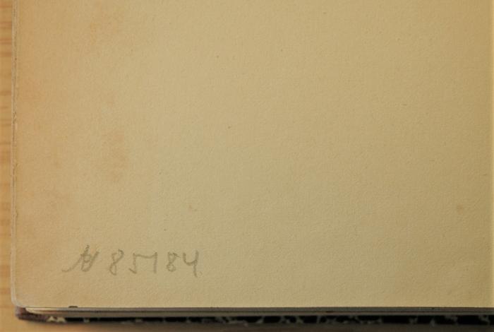-, Von Hand: Nummer; 'N 85184'