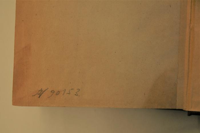- (Antiquariat Baltika), Von Hand: Nummer; 'N 90153'. 