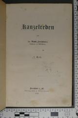 296.45 FEUC 1,1 : Kanzelreden (1899)