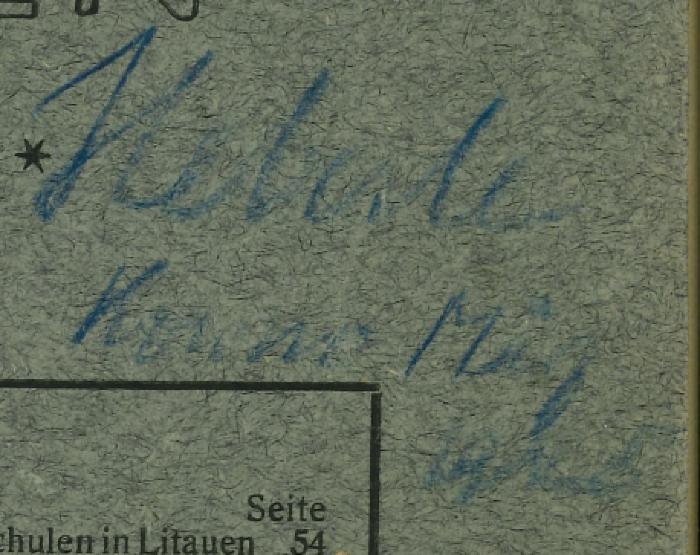 -, Von Hand: Autogramm, Notiz; '"Heberle Kaunas März 1925"'