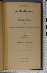 296.45 STER 1 : שלהבת יה
Gottesflamme. Religiöse Reden über d. Festtage, Wochenabschnitte u. verschiedene Gelegenheiten (1872)