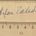 - (Zalecki, Stefan), Von Hand: Autogramm; 'Stefan Zalecki'.  (Prototyp)