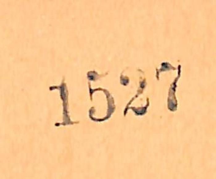 - (NSDAP-Gauarchiv und -museum Südhannover-Braunschweig), Stempel: Signatur; '1527'. 