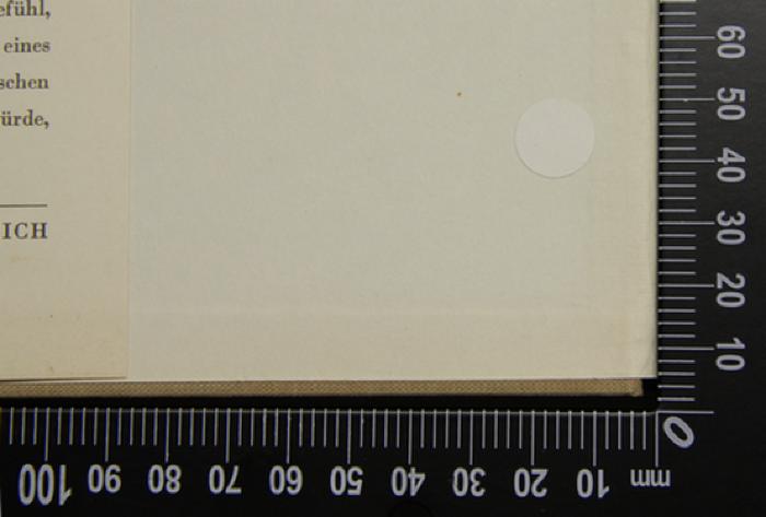 Provenienzhinweis: rundes Etikett