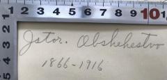 - (Joseph B. Koncius), Von Hand: Annotation; 'Istor. obshehestvo 1866-1916

'. 