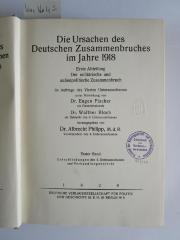 Kuc Ha  4 1: Die Ursachen des deutschen Zusammenbruches im Jahre 1918 (1928)