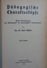 XV 735 c: Pädagogische Charakterköpfe : Eine Beleuchtung der Pädagogik im zwanzigsten Jahrhundert (1921)