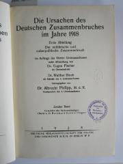 Kuc Ha 4 2: Die Ursachen des deutschen Zusammenbruches im Jahre 1918 (1928)