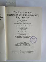 Kuc Ha 4 3: Die Ursachen des deutschen Zusammenbruches im Jahre 1918 (1928)