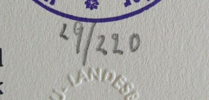 -, Von Hand: Nummer; '29/220'