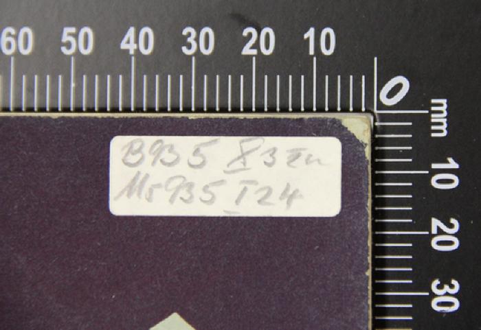 -, Von Hand: Signatur; 'B935 X 3 z[?]u[?]
Mr935 I 24'