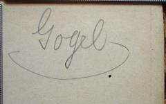 - (Goguel, Oskar), Von Hand: Autogramm, Name; 'Gogel'. 