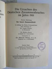 Kuc Ha 4 6: Die Ursachen des deutschen Zusammenbruches im Jahre 1918 (1928)