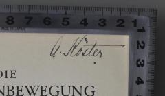 - (Köster, Arnold), Von Hand: Autogramm, Name; 'A. Köster .'. 
