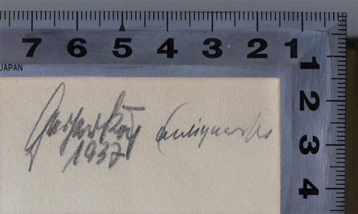 BG 3540 T619 N2(2) : Natur und Gott (1931);-, Von Hand: Name, Datum; 'Gerhard Katz (antiquar[...]
1937'