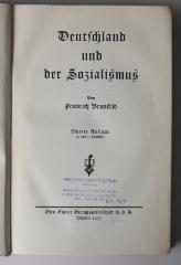 MC 8000 B899(2) : Deutschland und der Sozialismus (1927)